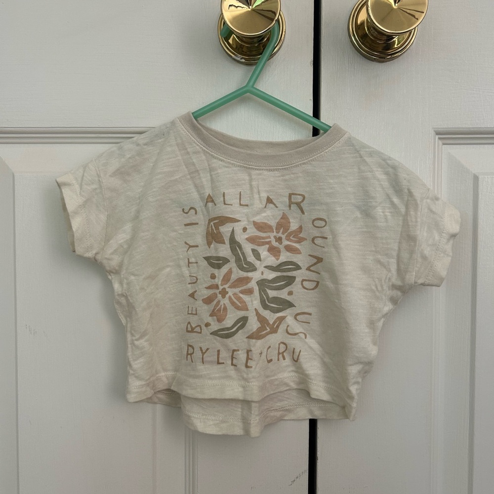 Rylee + Cru Cream Kids Crop Tee